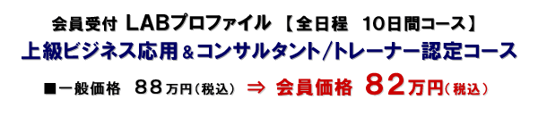 LABプロファイル 上級ビジネス応用&コンサルタント/トレーナー認定コース