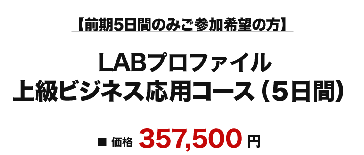 【前期】上級ビジネス応用コース：４２０,０００円（税込）