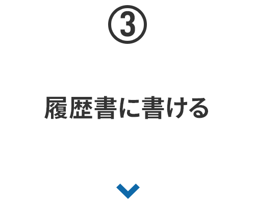 履歴書に書ける