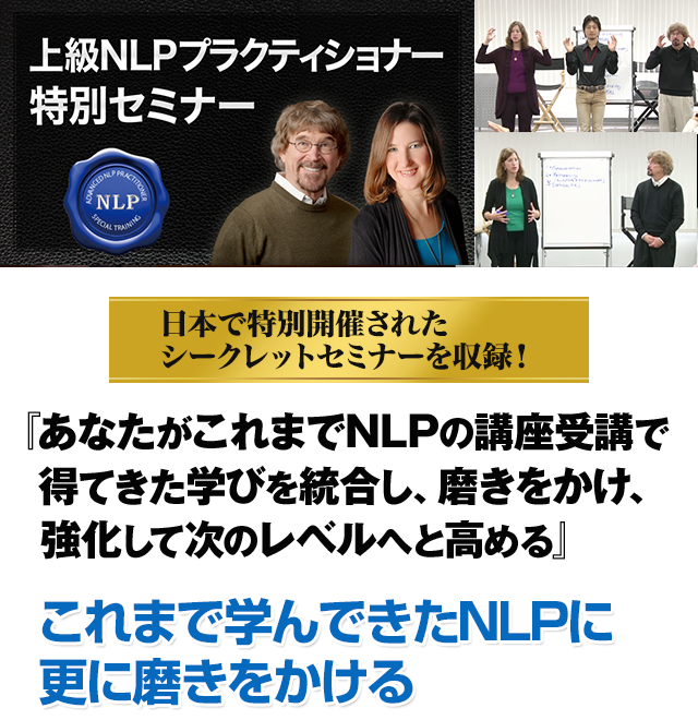 上級NLPプラクティショナー 特別セミナー オンライン動画